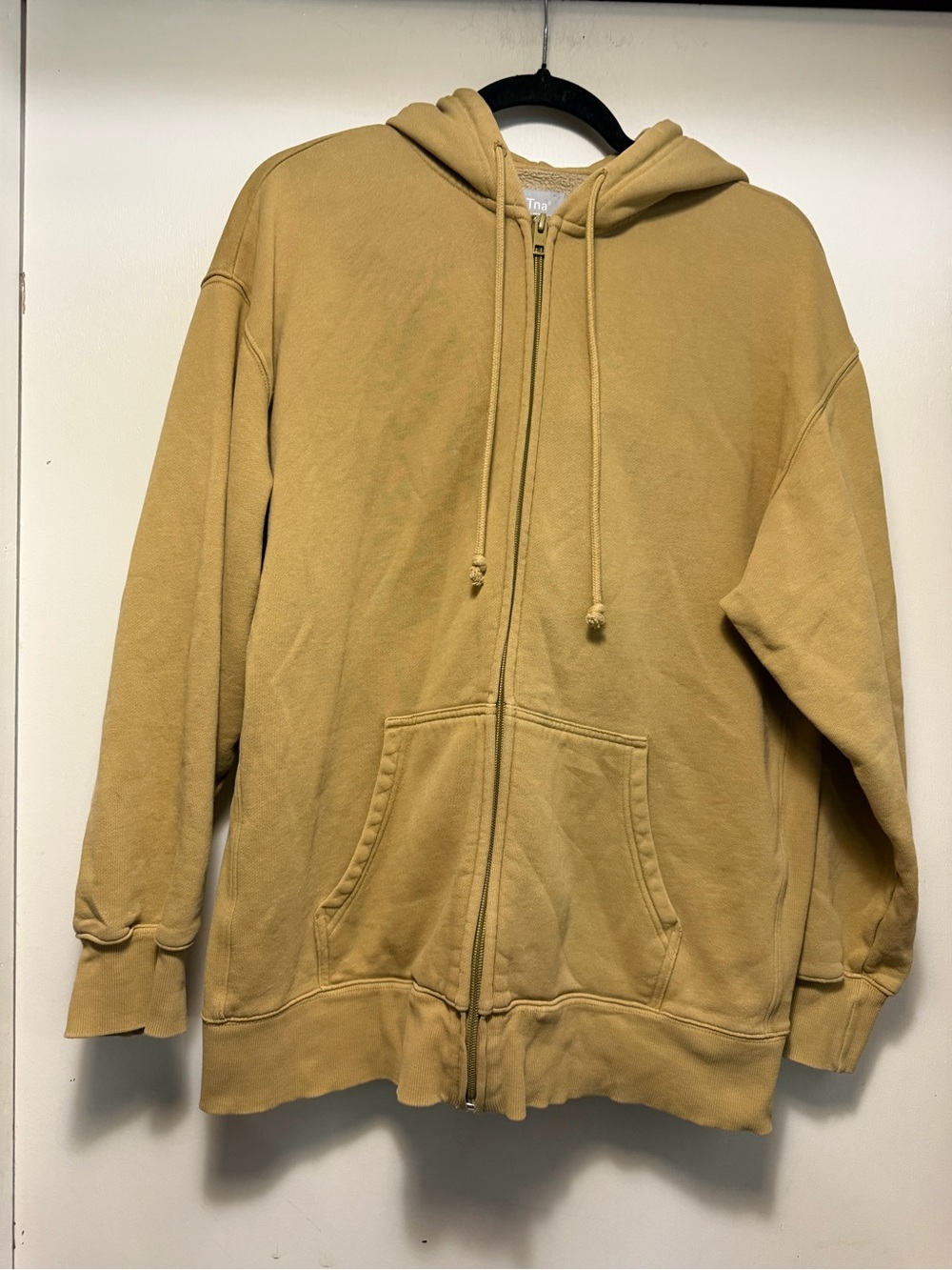 TNA Artizia Cozy AF Fleece Boyfriend Full Zip Hoodie with Branded Zipper